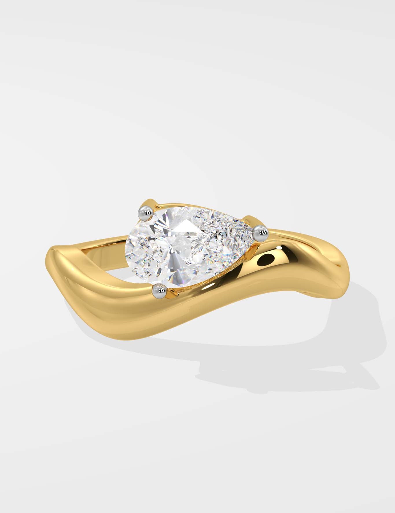 T-Shirt East-West Wave Ring - House Of Quadri