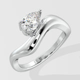 Mini East-West Wave Diamond Promise Ring
