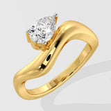 Mini East-West Wave Diamond Promise Ring