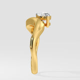 Mini East-West Wave Diamond Promise Ring