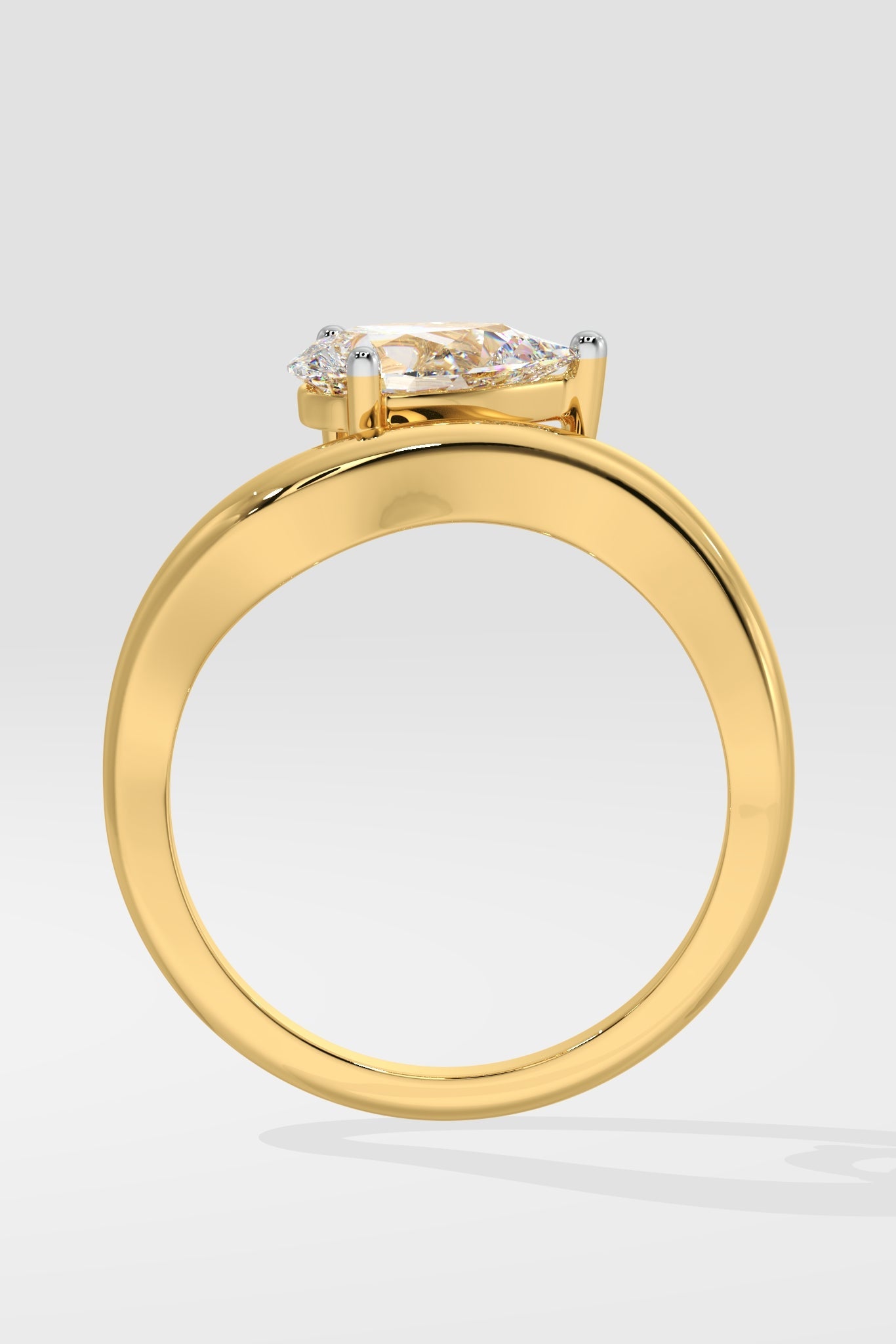 T-Shirt East-West Wave Ring - House Of Quadri