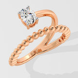 1 Ct Swirl Oval Solitaire Ring