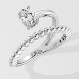 1 Ct Swirl Oval Solitaire Ring