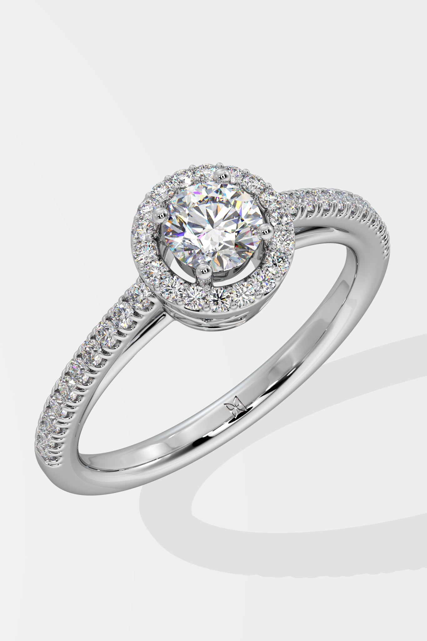 3 Carat Lab Created Emerald Diamond Custom Gold Solitaire Engagement Ring