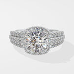 Illuminate Bedazzle Cushion Halo Ring - House Of Quadri