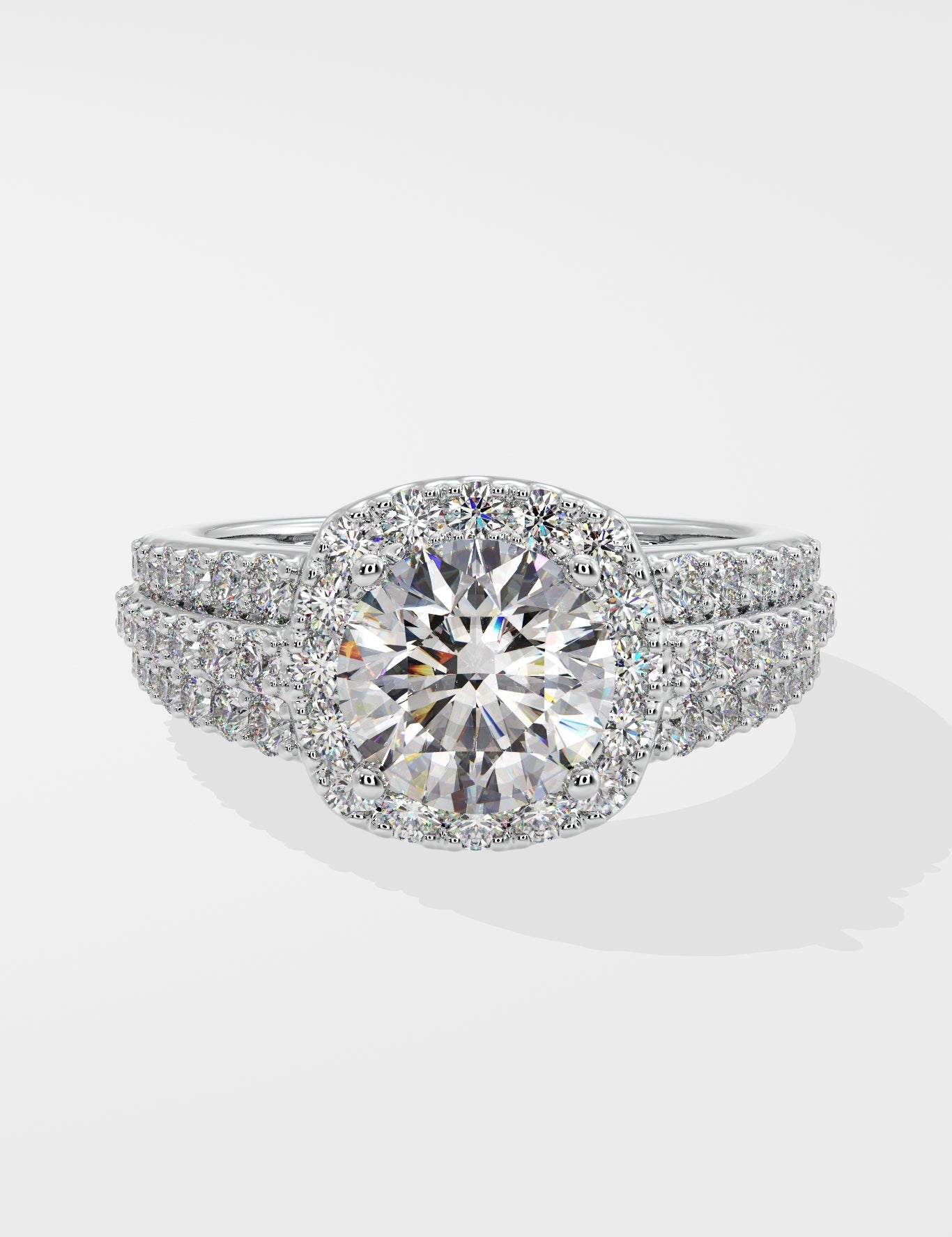 Illuminate Bedazzle Cushion Halo Ring - House Of Quadri