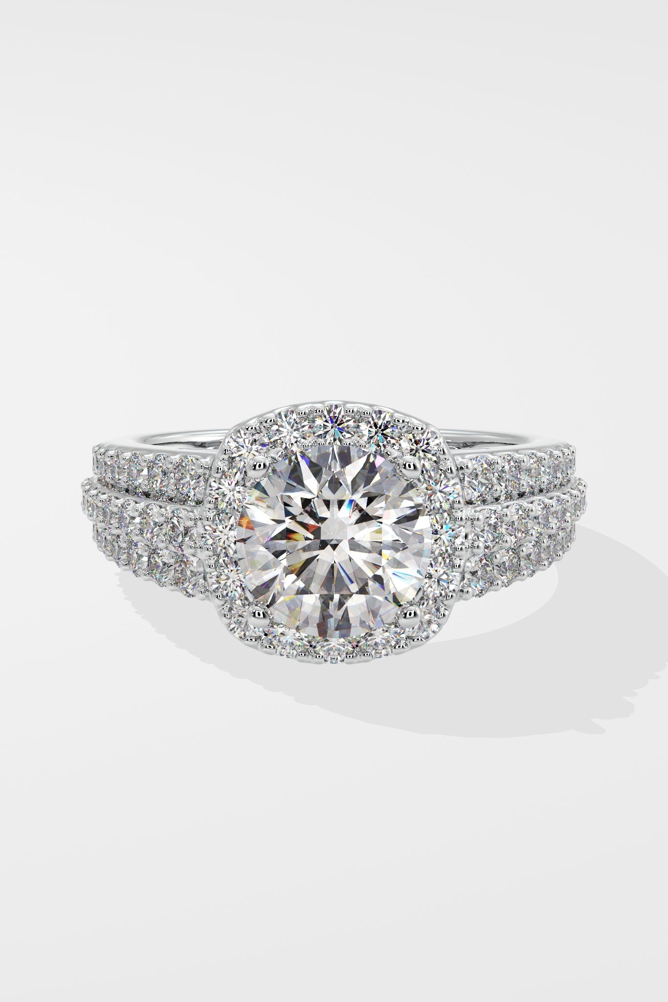 Illuminate Bedazzle Cushion Halo Ring - House Of Quadri