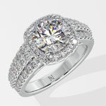 Illuminate Bedazzle Cushion Halo Ring - House Of Quadri