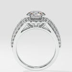 Illuminate Bedazzle Cushion Halo Ring - House Of Quadri