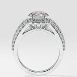 Illuminate Bedazzle Cushion Halo Ring - House Of Quadri