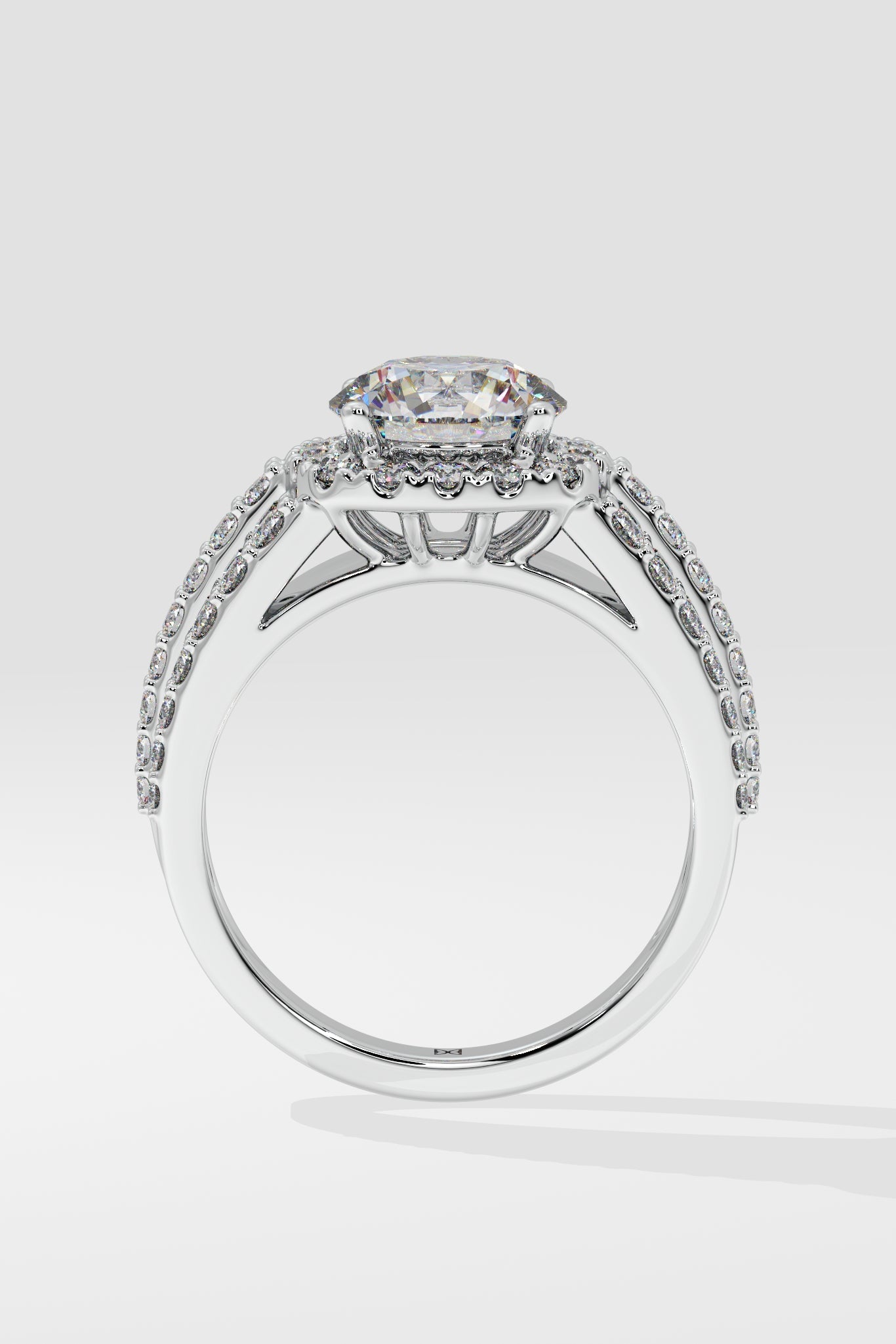 Illuminate Bedazzle Cushion Halo Ring - House Of Quadri