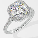 Stellar Cushion Halo 3 ct Solitaire Ring - House Of Quadri