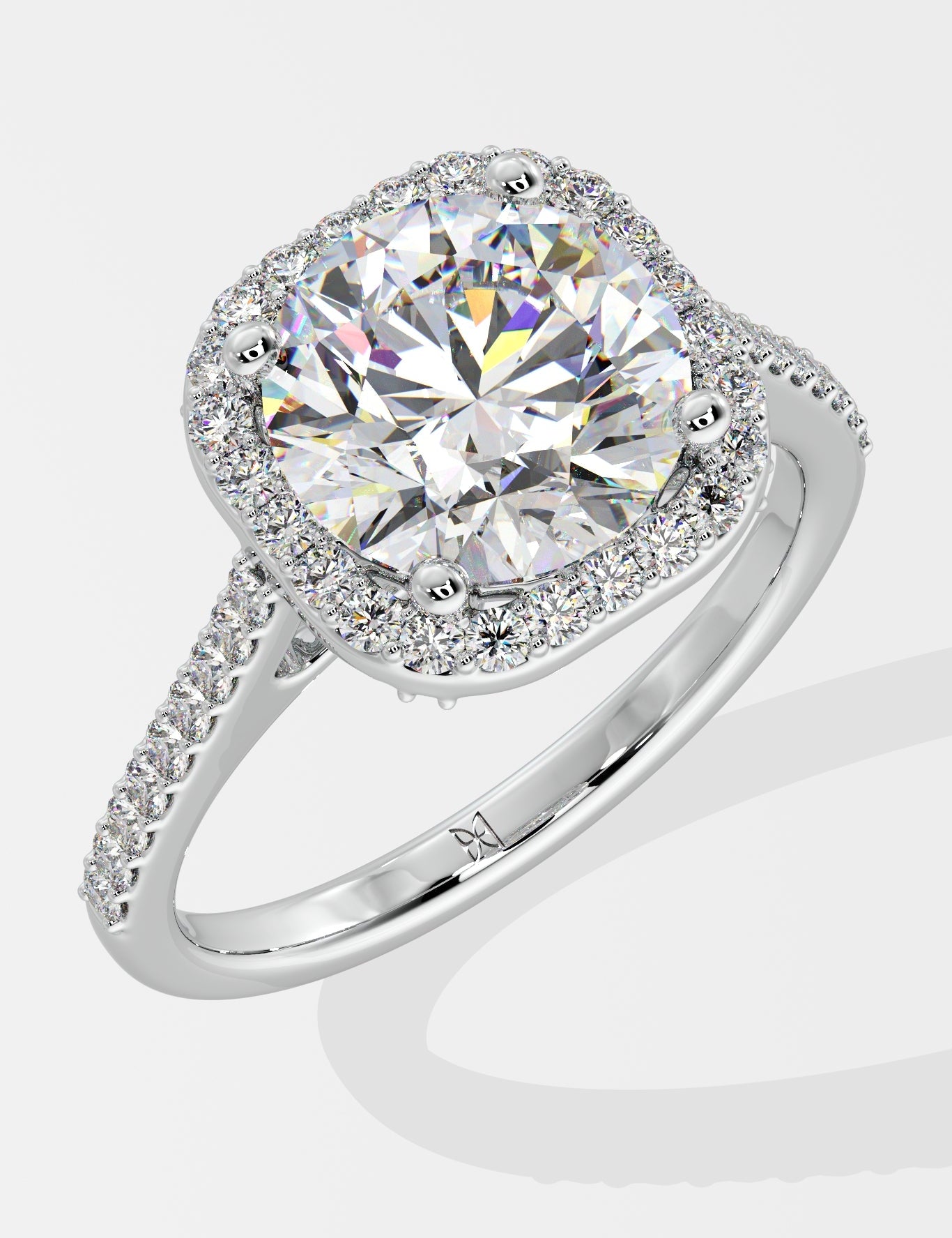 Stellar Cushion Halo 3 ct Solitaire Ring - House Of Quadri