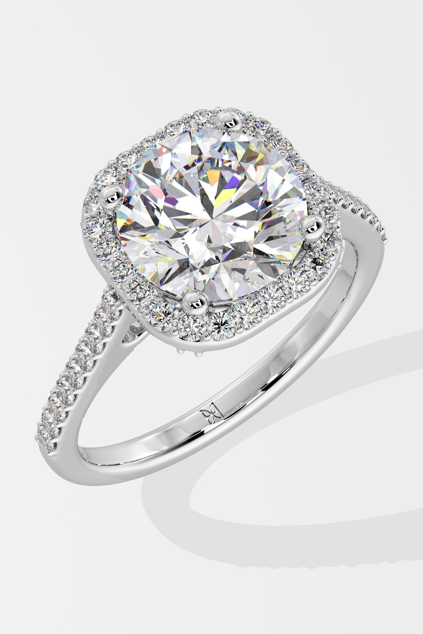 Stellar Cushion Halo 3 ct Solitaire Ring - House Of Quadri