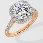 3 ct Cushion Halo Solitaire Ring - House Of Quadri