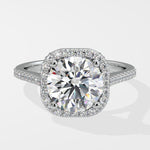 Stellar Cushion Halo 3 ct Solitaire Ring - House Of Quadri