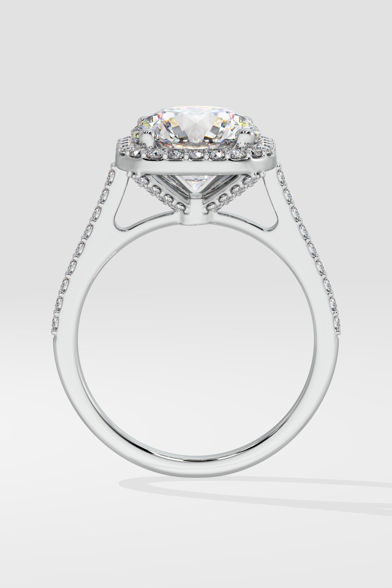 Stellar Cushion Halo 3 ct Solitaire Ring - House Of Quadri