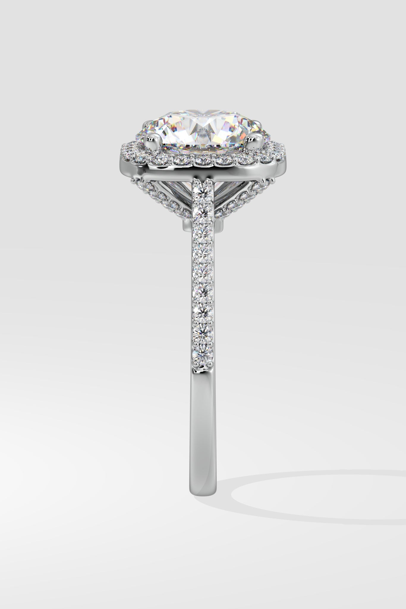 Stellar Cushion Halo 3 ct Solitaire Ring - House Of Quadri