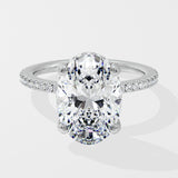 3 ct Oval Hidden Halo Ring