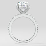 3 ct Oval Hidden Halo Ring