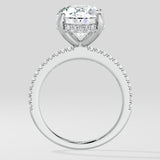 3 ct Oval Hidden Halo Ring