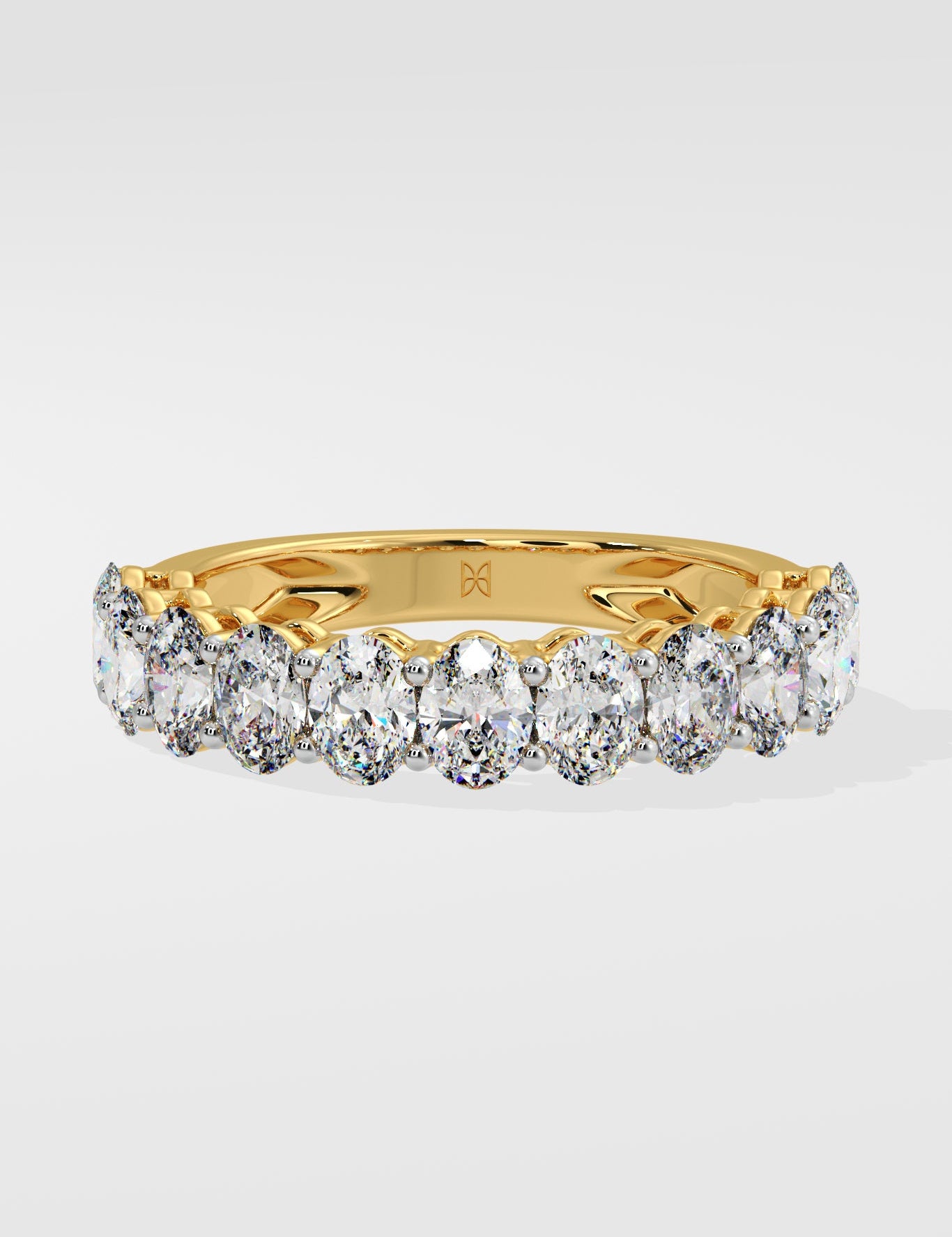 Oval Half Eternity Band - House Of Quadri