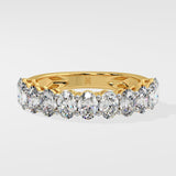 Oval Half Eternity Diamond Band