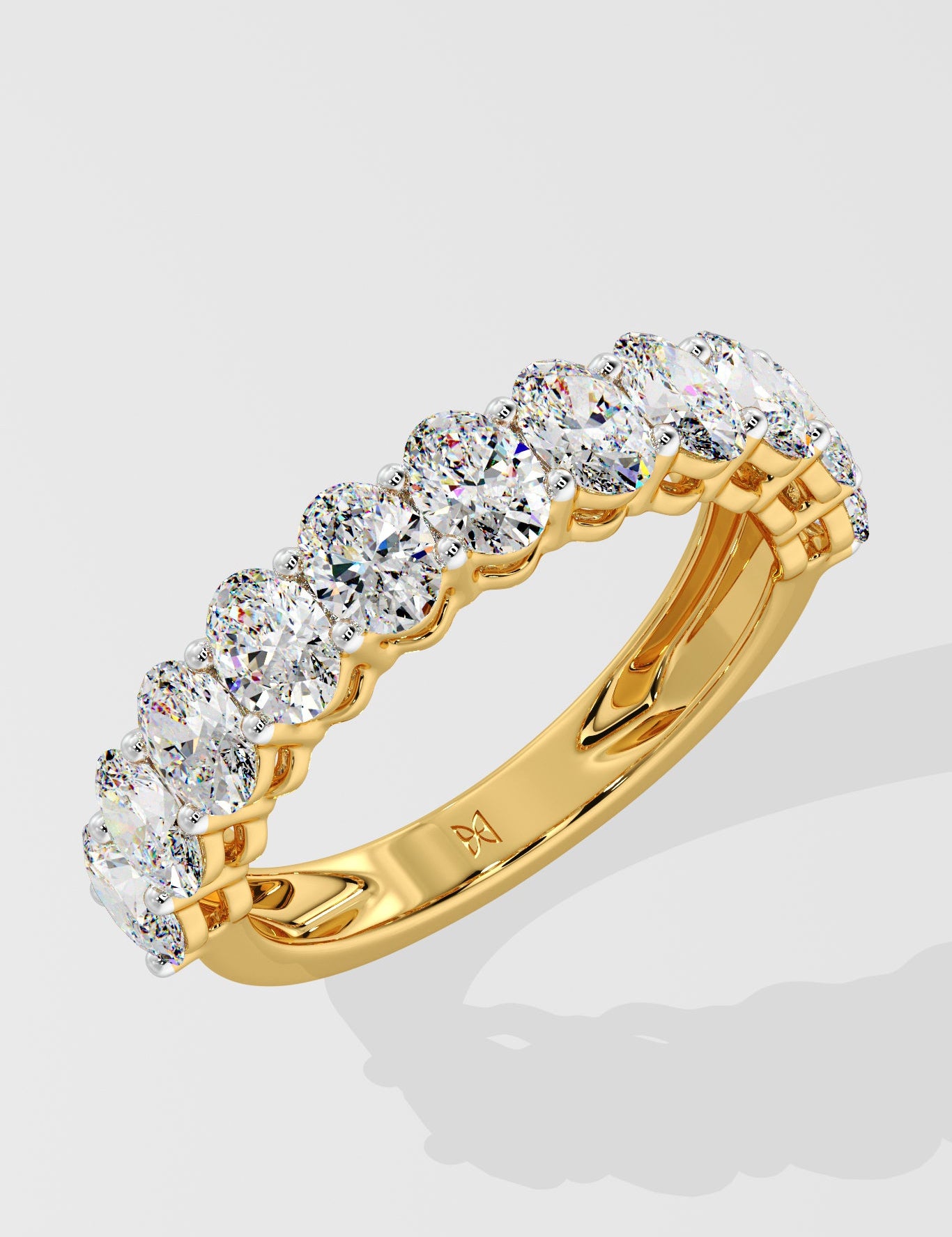 Oval Half Eternity Band - House Of Quadri