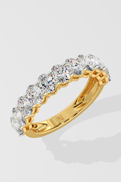 Oval Half Eternity Band - House Of Quadri