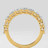 Oval Half Eternity Diamond Band