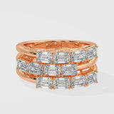 Emra Triple Row Diamond Band