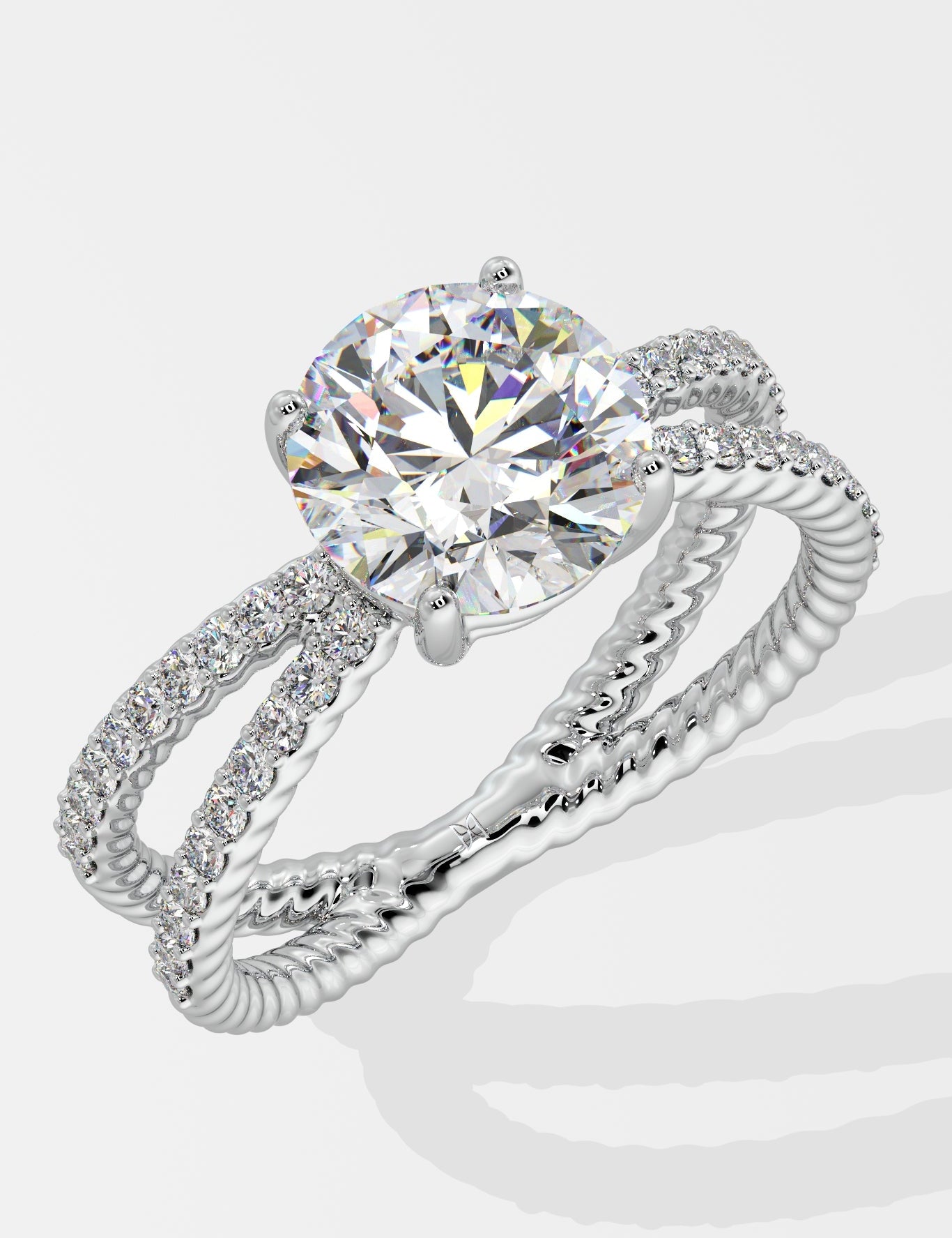 2 ct Crossover Solitaire Ring - House Of Quadri