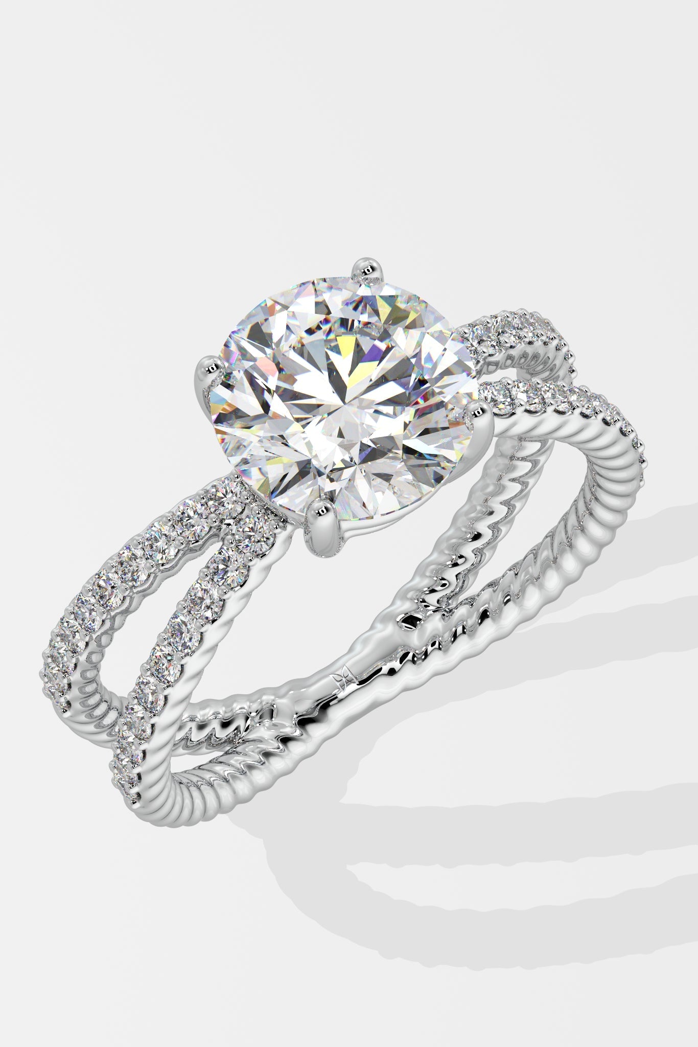 2 ct Crossover Solitaire Ring - House Of Quadri