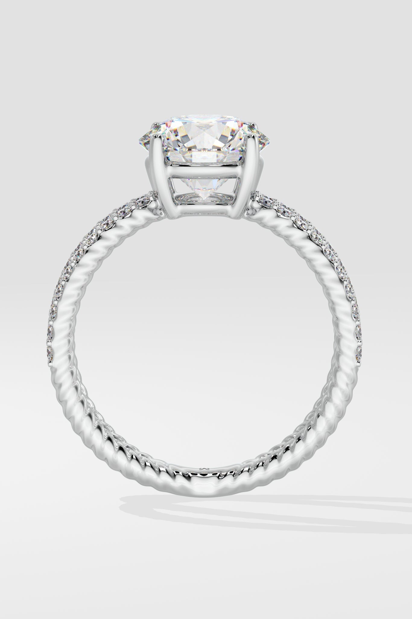 2 ct Crossover Solitaire Ring - House Of Quadri