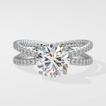 2 ct Crossover Solitaire Ring - House Of Quadri