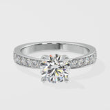 Empowered 1.5 Ct Solitaire Pave Ring - House Of Quadri