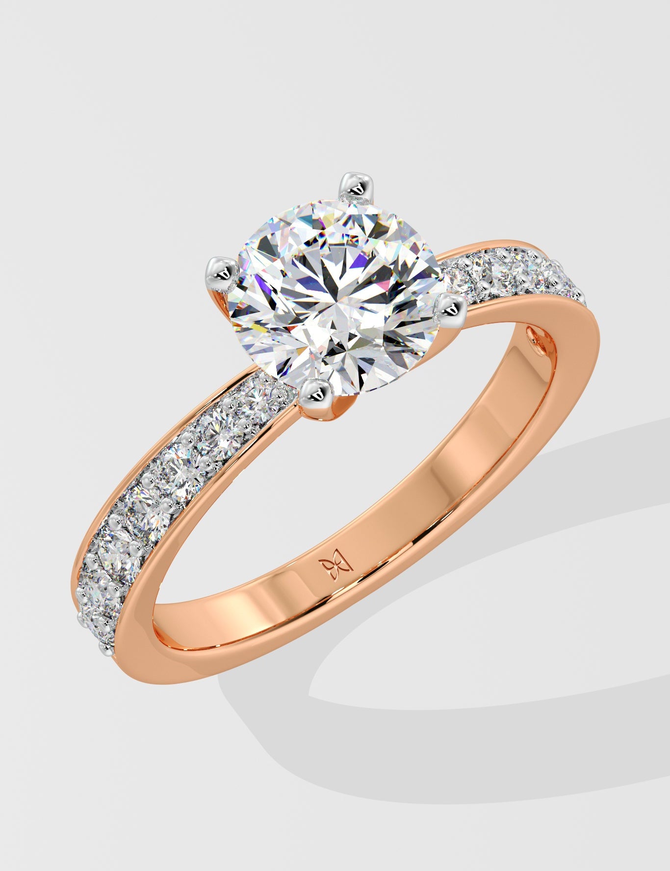 1.5 ct Solitaire Pave Ring - House Of Quadri
