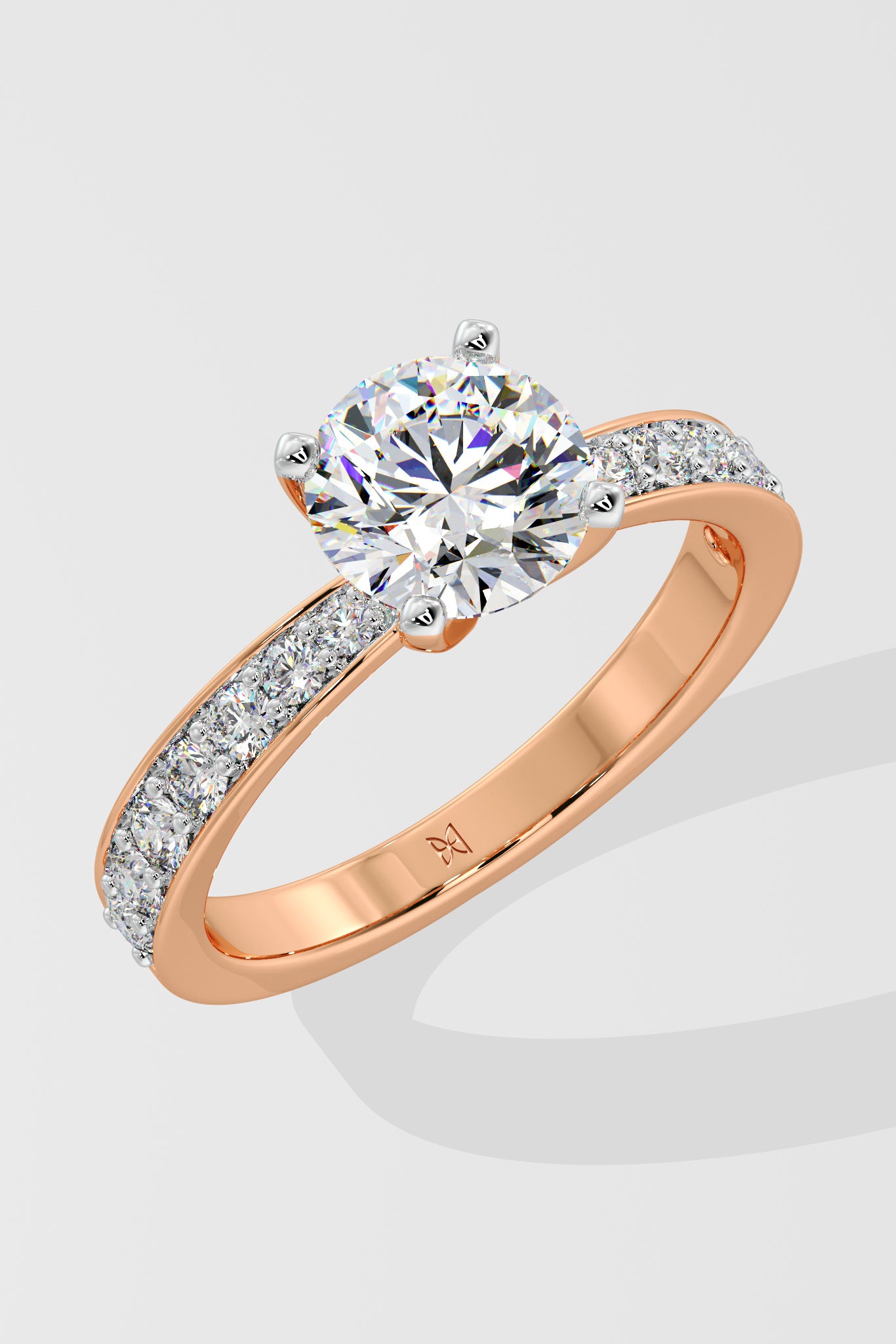 1.5 ct Solitaire Pave Ring - House Of Quadri
