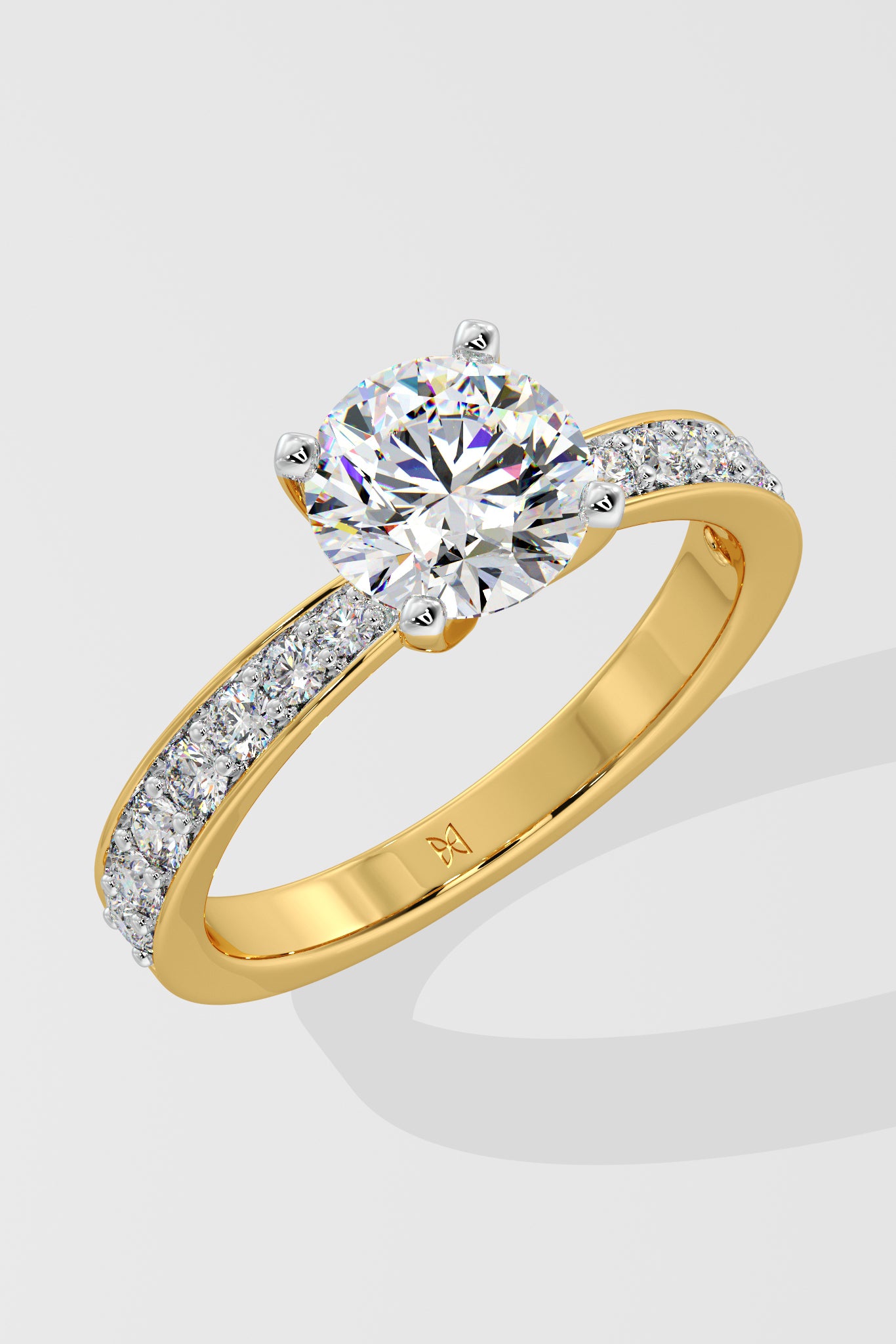 1.5 ct Solitaire Pave Ring - House Of Quadri
