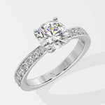 Empowered 1.5 Ct Solitaire Pave Ring - House Of Quadri