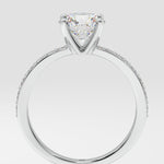 Empowered 1.5 Ct Solitaire Pave Ring - House Of Quadri