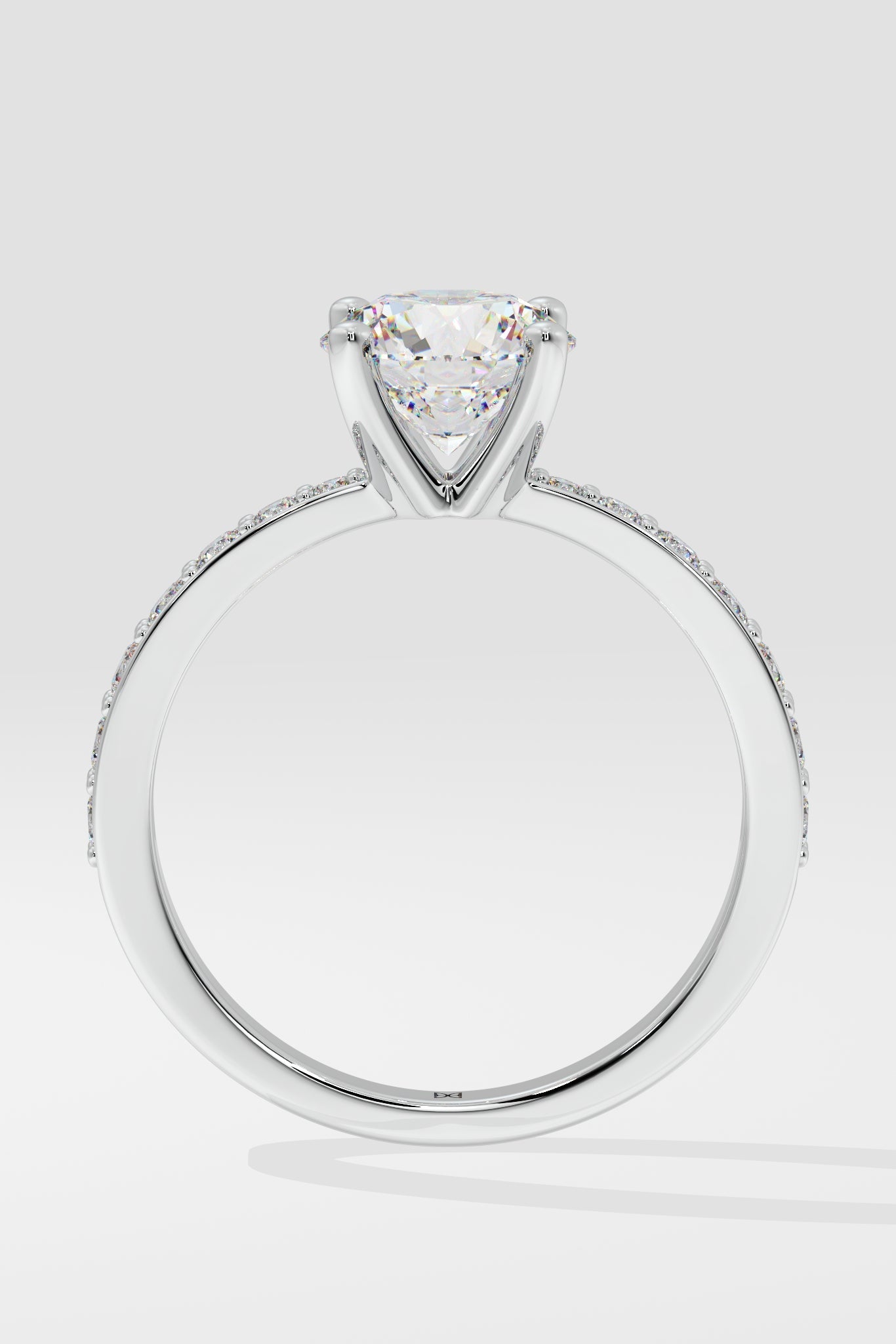Empowered 1.5 Ct Solitaire Pave Ring - House Of Quadri
