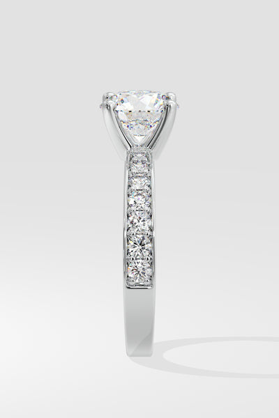 Empowered 1.5 Ct Solitaire Pave Ring - House Of Quadri