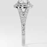 1.5 ct Double Cushion Halo Diamond Ring