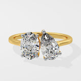 Oval & Pear Toi-et-Moi Diamond Ring