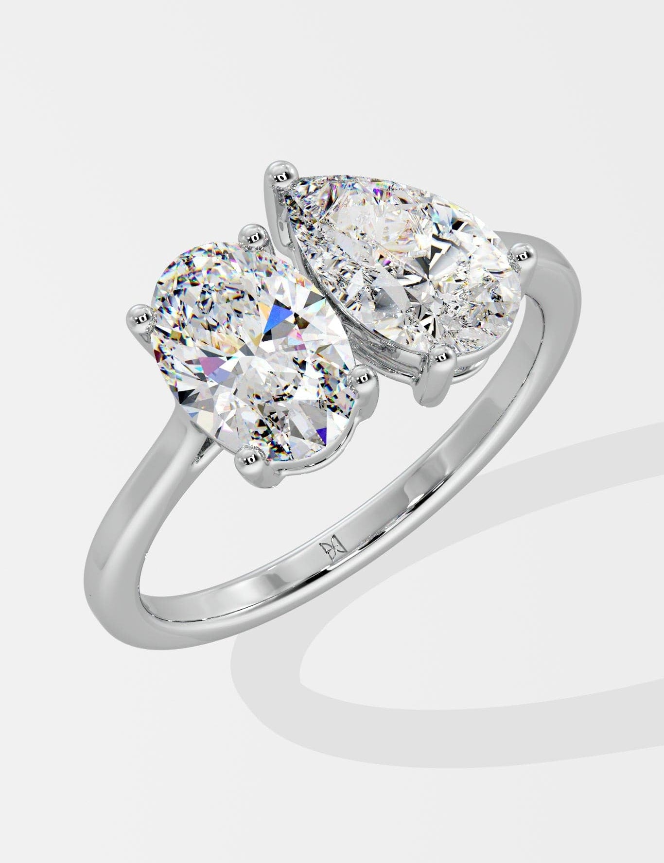 Oval & Pear Toi-et-Moi Diamond Ring