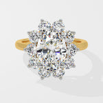 3 ct Sunburst Oval Ring - House Of Quadri