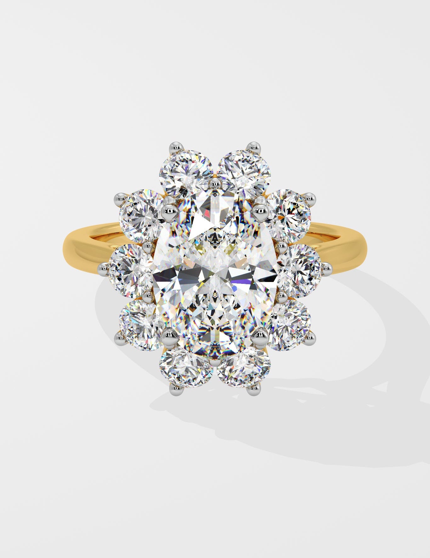 3 ct Sunburst Oval Ring - House Of Quadri