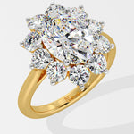 3 ct Sunburst Oval Ring - House Of Quadri