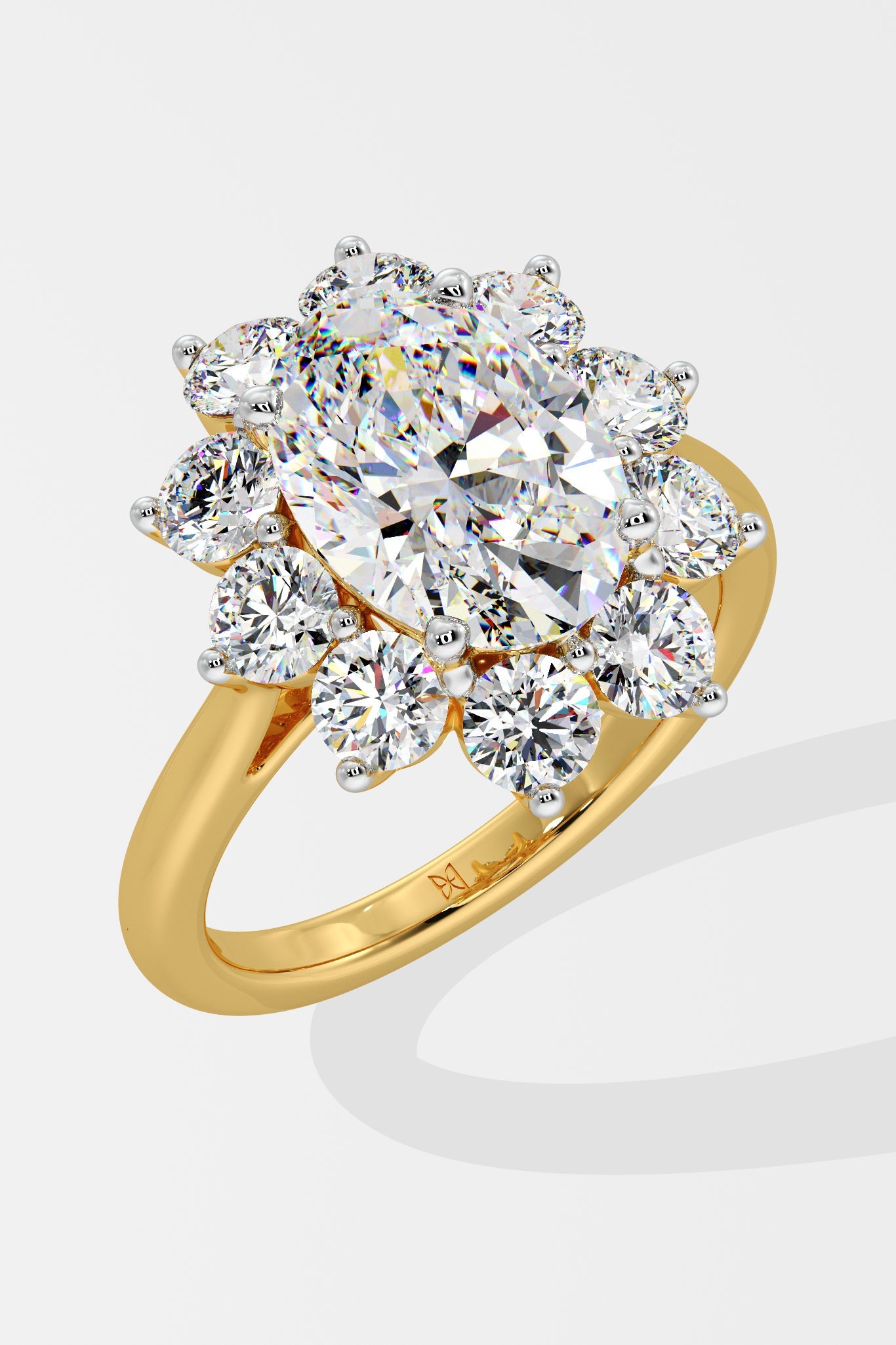 3 ct Sunburst Oval Ring - House Of Quadri